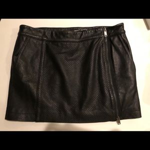 DKNY Genuine Lambskin leather skirt.